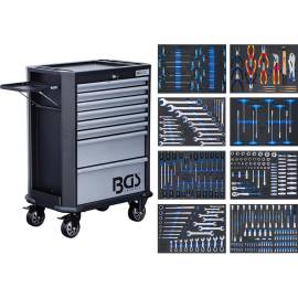 Servante d Atelier 8 Tiroirs - 299 Outils Complets - Rangement Organisé et Pratique, Acier, Pro - D-Work