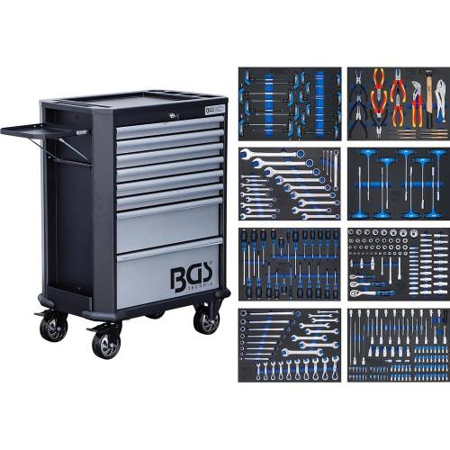 Servante d Atelier 8 Tiroirs - 299 Outils Complets - Rangement Organisé et Pratique - BGS