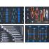 Servante d Atelier 8 Tiroirs - 299 Outils Complets - Rangement Organisé et Pratique, Acier, Pro - D-Work