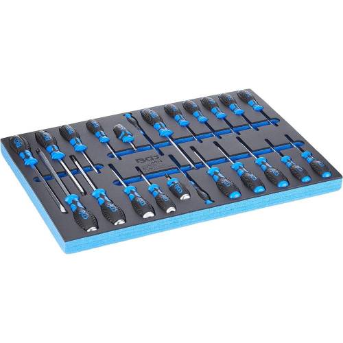 Insert de Servante d Atelier 3/3 - Jeu de 23 Tournevis - Outils Précis et Polyvalents - - BGS