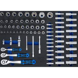 Insert de Servante d Atelier 3/3 - Jeu de 80 Douilles - Acier, Résistant et Complet - - BGS