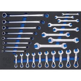 Insert de Servante d Atelier 3/3 - 26 Pièces Clés Mixtes et Polygonales Doubles - - Organisation et Accessibilité Optimale - BGS