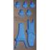 Insert de Servante d Atelier 1/3 Vide - 196 x 37 x 412 mm - Compatible Servante 4029 - Organisation Optimale - D-Work