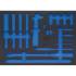 Insert de Servante d Atelier 3/3 Vide - 41 x 4.4 x 56.5 cm - Compatible Servante 4035 - Organisation Optimale - D-Work
