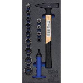 Insert de Servante d Atelier 1/3 - Jeu de 15 Poinçons Creux et Marteau - Organisation et Praticité - BGS
