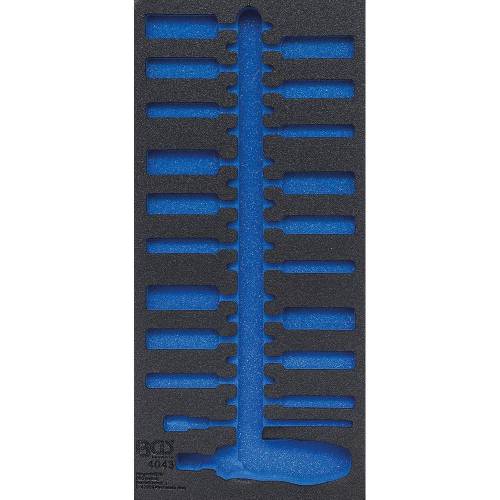 Insert de Servante d Atelier 1/3 Vide - Dimensions 197x43x407 mm - Compatible Servante 4043 - Organisation et Gain de Plac - BGS