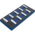 Insert de Servante d Atelier 1/3 - 9 Pièces Douilles Longues 12,5 mm (1/2 ) 10-24 mm - Acier, Six Pans - Organisation et A - BGS