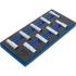 Insert de Servante d Atelier 1/3 - 9 pcs Douilles Longues 12,5 mm (1/2) 10-24 mm - Acier, Six Pans - Organisation et A - D-Work