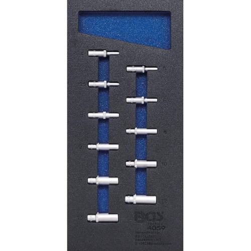 Insert de Servante d Atelier 1/3 - Douilles Six Pans 6,3 mm (1/4 ) 4-13 mm Longues - 11 Pièces - Organisation et Accessibi - BGS