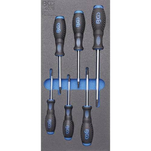 Insert de Servante d Atelier 1/3 - 6 pcs Tournevis Profil T (Torx) - Organisation et Accessibilité Optimales - D-Work