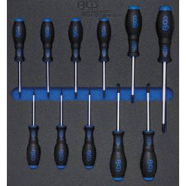Insert de Servante d Atelier 11 Pièces - Tournevis Profil T Torx T6-T40 - Organisation et Accessibilité Optimale - BGS
