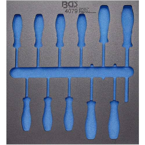 Insert de Servante d Atelier 2/3 Vide - Dimensions 37,9x4,2x41,3 cm - Compatible Servante 4079 - Organisation et Praticité - BGS
