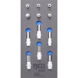 Insert de Servante d Atelier 1/3 - Jeu de 12 Douilles et Embouts Six Pans Intérieurs 12,5 mm (1/2) - Précision - D-Work