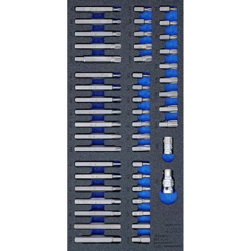 Insert de Servante d Atelier 1/3 - Jeu de 49 Embouts Assortis - Organisation et Accessibilité Optimale - BGS