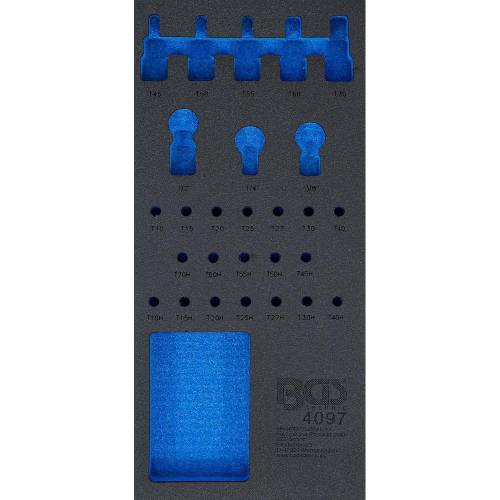 Insert de Servante d Atelier 1/3 Vide - 19x3x40,5 cm - Compatible Art. 4097 - Organisation et Praticité - BGS