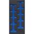 Insert de Servante d Atelier 1/3 Vide - 19,2 x 3,6 x 41,5 cm - Compatible Servante 4098 - Organisation et Praticité - D-Work