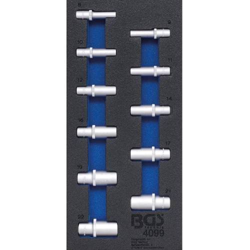 Insert de Servante d Atelier 1/3 - 11 Pièces Douilles Longues 10 mm (3/8 ) Six Pans - - Organisation et Accessibilité - BGS