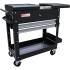Servante d Atelier 2 Tiroirs 46 x 42 x 77 cm - Tablette d Extension Horizontale - Mobilier Robuste et Pratique - D-Work
