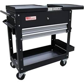 Servante d Atelier 2 Tiroirs 46x42x77 cm - Tablette d Extension Horizontale - Mobilier Robuste et Pratique - BGS
