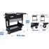 Servante d Atelier 2 Tiroirs 46 x 42 x 77 cm - Tablette d Extension Horizontale - Mobilier Robuste et Pratique - D-Work