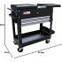 Servante d Atelier 2 Tiroirs 46 x 42 x 77 cm - Tablette d Extension Horizontale - Mobilier Robuste et Pratique - D-Work