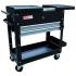 Servante d Atelier 2 Tiroirs 46 x 42 x 77 cm - Tablette d Extension Horizontale - Mobilier Robuste et Pratique - D-Work