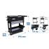 Servante d Atelier 2 Tiroirs 46x42x77 cm - Tablette d Extension Horizontale - Mobilier Robuste et Pratique - BGS
