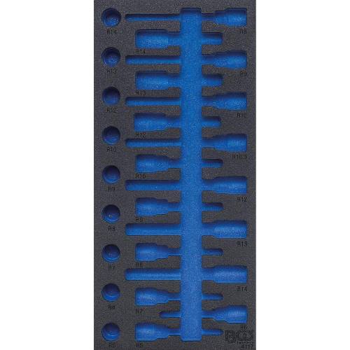 Insert de Servante d Atelier 1/3 Vide - Dimensions 20,4x8,7x43,7 cm - Compatible Servante 4117 - Organisation Optimale - BGS