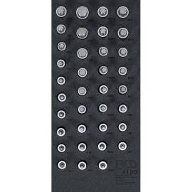 Insert de Servante d Atelier 1/3 - 36 pcs, Carré Femelle 12,5 mm - Douilles et Embouts Hexagone, Torx, XZN, RIBE - Poly - D-Work