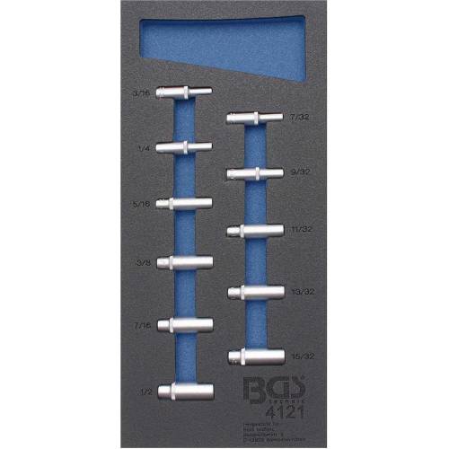Insert de Servante d Atelier 1/3 - 11 Pièces Douilles Longues 6,3 mm (1/4 ) Six Pans - - Précision et Robustesse - BGS
