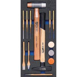 Insert de Servante d Atelier 1/3 - Jeu de 14 Marteaux et Burins - Outils Robustesse et Précision - - BGS