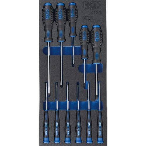Insert de Servante d Atelier 1/3 - Jeu de 11 Tournevis - Précision et Ergonomie, Acier, Pro - D-Work