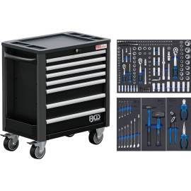 Servante d Atelier 7 Tiroirs 102x76x52 cm - 209 Outils Complets - Organisation et Efficacité Professionnelle - BGS