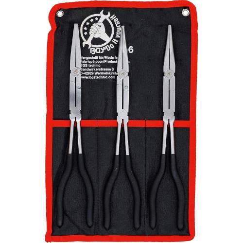 Jeu de Pinces à Double Charnière 3 pcs - Acier, Précision et Robustesse, Pro - D-Work