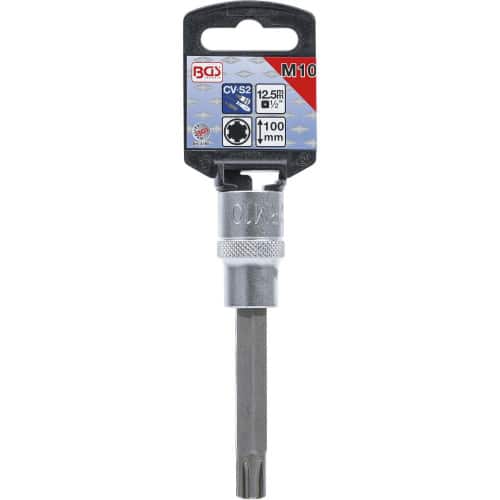 Douilles à Embouts 100 mm - 12,5 mm (1/2 ), Profil Cannelé pour RIBE - Précision et Robustesse - BGS