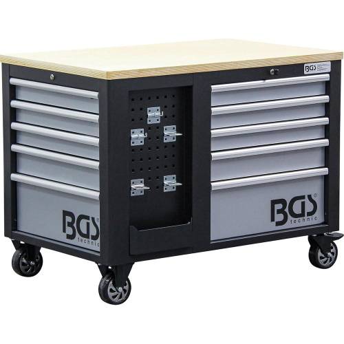 Servante d Atelier - 2 x 5 Tiroirs, 1 Armoire - Vide, Robuste et Spacieuse - Organisation Optimale - D-Work