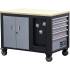 Servante d Atelier - 2 x 5 Tiroirs, 1 Armoire - Vide, Robuste et Spacieuse - Organisation Optimale - D-Work