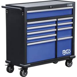 Servante d Atelier XXL 10 Tiroirs - 51 x 106 x 107 cm - Grande Capacité et Mobilité, Acier, Pro - D-Work
