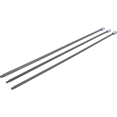 Jeu de Douilles à Embouts 12,5 mm (1/2) - L. 800 mm, Polygone Femelle XZN - Pour VAG, 3 pcs - Précision et Robus - D-Work