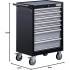 Servante d Atelier 7 Tiroirs - 52 x 74 x 92,5 cm - Vide, Robuste et Mobile - Acier, Pro - D-Work