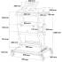 Table de Diagnostic Mobile - 52 x 13 x 98,5 cm - Structure Robuste et Mobilité Optimale, Acier - D-Work
