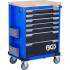 Servante d Atelier 7 Tiroirs 53,5 x 113 x 73,5 cm - Vide, Robuste et Mobile, Acier, Pro - D-Work