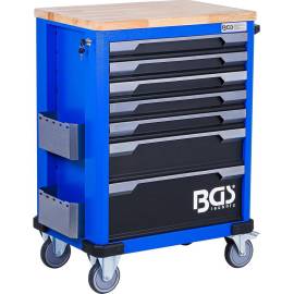 Servante d Atelier 7 Tiroirs 53,5x113x73,5 cm - Vide, Robuste et Mobile - BGS
