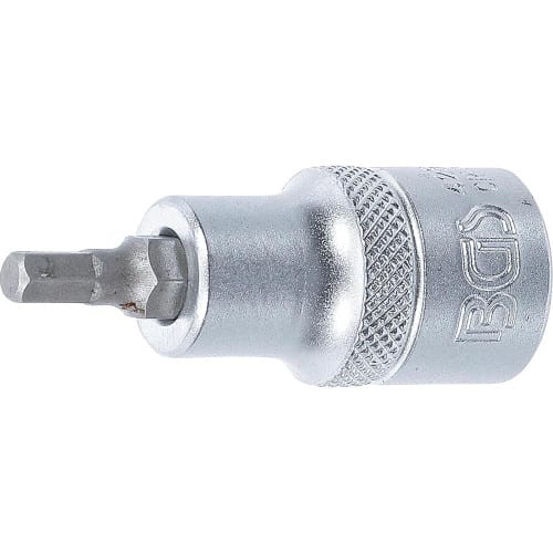 Douille à Embouts 12,5 mm (1/2) - Six Pans Intérieurs 5 mm - Précision et Robustesse, Acier - D-Work