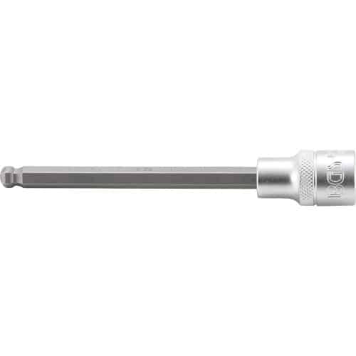 Douille à Embouts 140 mm - 12,5 mm (1/2 ) Six Pans Intérieurs avec Tête Sphérique 8 mm - Précision et Polyvalence - BGS