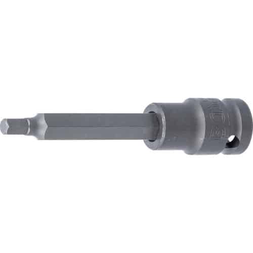 Douille à Embouts Choc 100 mm - 12,5 mm (1/2), Six Pans Intérieurs 6 mm - Résistante et Précise - D-Work