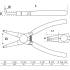 Pince à Circlips Courbée 180 mm - Pour Circlips Extérieurs - Précision et Maniabilité - BGS