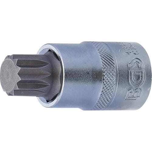 Douille à Embouts 12,5 mm (1/2\ ) - Denture Multiple Intérieure XZN M16 - Précision et Robustesse - BGS