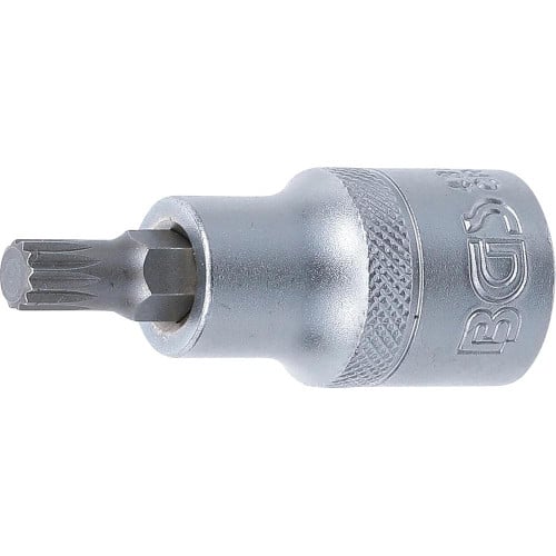 Douille à Embouts 12,5 mm (1/2 ) - Denture Multiple Intérieure XZN M8 - Précision et Robustesse - BGS