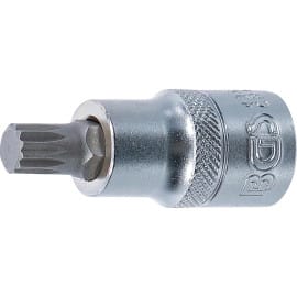 Douille à Embouts 12,5 mm (1/2 ) - Denture Multiple Intérieure XZN M10 - Précision et Robustesse - BGS